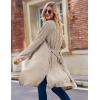 Ekouaer Robe for Women Ribbed Knit Bathrobe Soft Knee Length Kimono Robes Ladies Sleepwear with Pockets S-XXL(Khaki)