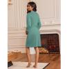 Ekouaer Robes for Women Knee Length Bathrobe Lightweight Kimono Robe 3/4 Sleeve Loungewear Soft Sleepwear with Pockets S-XXL(Celadon Green)