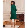 Ekouaer Robes for Women Knee Length Bathrobe Lightweight Kimono Robe 3/4 Sleeve Loungewear Soft Sleepwear with Pockets S-XXL(Dark Green)