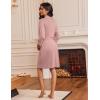 Ekouaer Robes for Women Knee Length Bathrobe Lightweight Kimono Robe 3/4 Sleeve Loungewear Soft Sleepwear with Pockets S-XXL(Misty Rose)