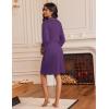 Ekouaer Robes for Women Knee Length Bathrobe Lightweight Kimono Robe 3/4 Sleeve Loungewear Soft Sleepwear with Pockets S-XXL(Purple)
