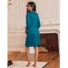 Ekouaer Robes for Women Knee Length Bathrobe Lightweight Kimono Robe 3/4 Sleeve Loungewear Soft Sleepwear with Pockets S-XXL(Turquoise)