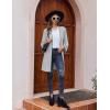 Ekouaer Robes for Women Knee Length Kimono Bathrobe 3/4 Sleeve Sleep Robe Cozy Sleepwear with Pockets S-XXL(Light Gray)