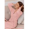 Ekouaer Robes for Women Short Knit Bathrobe Lightweight Kimono Robe Knee Length Loungewear S-XXL(Light Pink)
