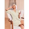 Ekouaer Robes for Women Waffle Knit Bathrobe Soft Lightweight Knee Length Loungewear S-XXL(Apricot)