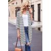 Ekouaer Robes for Women Waffle Knit Bathrobe Soft Lightweight Knee Length Loungewear S-XXL(Black Stripe)