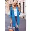 Ekouaer Robes for Women Waffle Knit Bathrobe Soft Lightweight Knee Length Loungewear S-XXL(Blue)