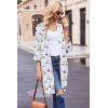 Ekouaer Robes for Women Waffle Knit Bathrobe Soft Lightweight Knee Length Loungewear S-XXL(Blue Stripe Teddy Bear)