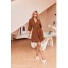 Ekouaer Robes for Women Waffle Knit Bathrobe Soft Lightweight Knee Length Loungewear S-XXL(Caramel Colour)