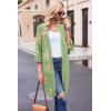 Ekouaer Robes for Women Waffle Knit Bathrobe Soft Lightweight Knee Length Loungewear S-XXL(Floral Green)