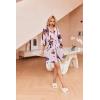 Ekouaer Robes for Women Waffle Knit Bathrobe Soft Lightweight Knee Length Loungewear S-XXL(Floral Light Pink)