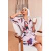 Ekouaer Robes for Women Waffle Knit Bathrobe Soft Lightweight Knee Length Loungewear S-XXL(Floral Light Pink)