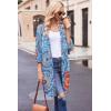 Ekouaer Robes for Women Waffle Knit Bathrobe Soft Lightweight Knee Length Loungewear S-XXL(Floral Mix Blue)