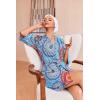 Ekouaer Robes for Women Waffle Knit Bathrobe Soft Lightweight Knee Length Loungewear S-XXL(Floral Mix Blue)