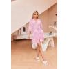 Ekouaer Robes for Women Waffle Knit Bathrobe Soft Lightweight Knee Length Loungewear S-XXL(Floral Pink)