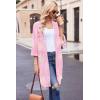 Ekouaer Robes for Women Waffle Knit Bathrobe Soft Lightweight Knee Length Loungewear S-XXL(Floral Pink)
