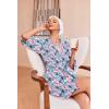 Ekouaer Robes for Women Waffle Knit Bathrobe Soft Lightweight Knee Length Loungewear S-XXL(Floral Red Purple)