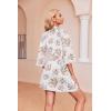 Ekouaer Robes for Women Waffle Knit Bathrobe Soft Lightweight Knee Length Loungewear S-XXL(Floral White)
