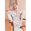 Ekouaer Robes for Women Waffle Knit Bathrobe Soft Lightweight Knee Length Loungewear S-XXL(Floral White)