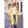 Ekouaer Robes for Women Waffle Knit Bathrobe Soft Lightweight Knee Length Loungewear S-XXL(Floral Yellow)
