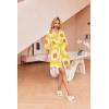 Ekouaer Robes for Women Waffle Knit Bathrobe Soft Lightweight Knee Length Loungewear S-XXL(Floral Yellow)