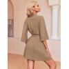 Ekouaer Robes for Women Waffle Knit Bathrobe Soft Lightweight Knee Length Loungewear S-XXL(Khaki)