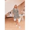 Ekouaer Robes for Women Waffle Knit Bathrobe Soft Lightweight Knee Length Loungewear S-XXL(Leopard)