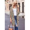 Ekouaer Robes for Women Waffle Knit Bathrobe Soft Lightweight Knee Length Loungewear S-XXL(Leopard)