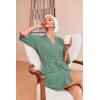 Ekouaer Robes for Women Waffle Knit Bathrobe Soft Lightweight Knee Length Loungewear S-XXL(Mint Green)