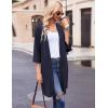 Ekouaer Robes for Women Waffle Knit Bathrobe Soft Lightweight Knee Length Loungewear S-XXL(Navy Blue)