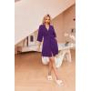 Ekouaer Robes for Women Waffle Knit Bathrobe Soft Lightweight Knee Length Loungewear S-XXL(Purple)