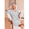 Ekouaer Robes for Women Waffle Knit Bathrobe Soft Lightweight Knee Length Loungewear S-XXL(Star Gray)