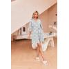 Ekouaer Robes for Women Waffle Knit Bathrobe Soft Lightweight Knee Length Loungewear S-XXL(Star Gray)