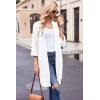 Ekouaer Robes for Women Waffle Knit Bathrobe Soft Lightweight Knee Length Loungewear S-XXL(White)