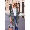 Ekouaer Robes for Women Waffle Knit Bathrobe Soft Lightweight Knee Length Loungewear S-XXL(White Stripe)