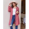 Ekouaer Robes for Women Waffle Knit Hooded Bathrobe Lightweight Robe Soft Knee Length Sleepwear with Pockets(Gray Purple)