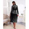Ekouaer Satin Robes for Women Long Sleeve Silk Bathrobe Soft Lightweight Full Length Sleepwear Bridesmaid Wedding Party Robes(Black)