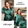 Ekouaer Satin Robes for Women Long Sleeve Silk Bathrobe Soft Lightweight Full Length Sleepwear Bridesmaid Wedding Party Robes(Green)