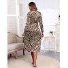 Ekouaer Satin Robes for Women Long Sleeve Silk Bathrobe Soft Lightweight Full Length Sleepwear Bridesmaid Wedding Party Robes(Leopard)