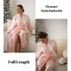 Ekouaer Satin Robes for Women Long Sleeve Silk Bathrobe Soft Lightweight Full Length Sleepwear Bridesmaid Wedding Party Robes(Light Pink)
