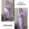 Ekouaer Satin Robes for Women Long Sleeve Silk Bathrobe Soft Lightweight Full Length Sleepwear Bridesmaid Wedding Party Robes(Light Purple)