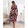 Ekouaer Satin Robes for Women Long Sleeve Silk Bathrobe Soft Lightweight Full Length Sleepwear Bridesmaid Wedding Party Robes(Red Floral)