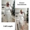 Ekouaer Satin Robes for Women Long Sleeve Silk Bathrobe Soft Lightweight Full Length Sleepwear Bridesmaid Wedding Party Robes(White)