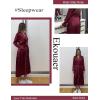 Ekouaer Satin Robes for Women Long Sleeve Silk Bathrobe Soft Lightweight Full Length Sleepwear Bridesmaid Wedding Party Robes(Wine Red)