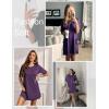 Ekouaer Sleep Shirts for Women Nightgown Short Sleeves T shirt Night Dress Round Neck Womans Nightgown with Pocket S-XXL(Purple)