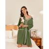 Ekouaer Women Zipper Robe Lightweight House Coat Zipper Front Short Bathrobes Soft Nightgown with Pockets S-3XL(Army Green)