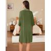 Ekouaer Women Zipper Robe Lightweight House Coat Zipper Front Short Bathrobes Soft Nightgown with Pockets S-3XL(Army Green)