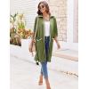 Ekouaer Women Zipper Robe Lightweight House Coat Zipper Front Short Bathrobes Soft Nightgown with Pockets S-3XL(Army Green)