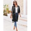 Ekouaer Women Zipper Robe Lightweight House Coat Zipper Front Short Bathrobes Soft Nightgown with Pockets S-3XL(Black)