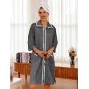 Ekouaer Women Zipper Robe Lightweight House Coat Zipper Front Short Bathrobes Soft Nightgown with Pockets S-3XL(Dark Grey)
